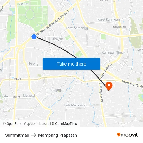 Summitmas to Mampang Prapatan map