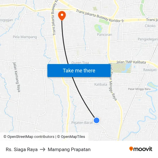 Rs. Siaga Raya to Mampang Prapatan map