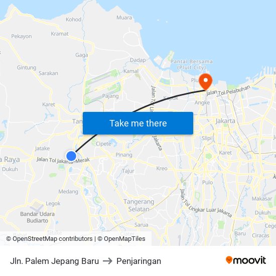 Jln. Palem Jepang Baru to Penjaringan map