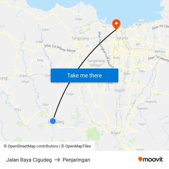 Jalan Raya Cigudeg to Penjaringan map