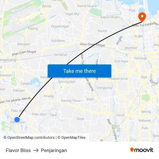 Flavor Bliss to Penjaringan map