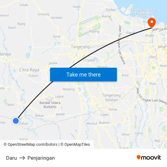 Daru to Penjaringan map