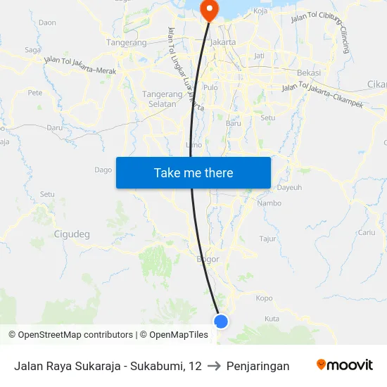 Jalan Raya Sukaraja - Sukabumi, 12 to Penjaringan map