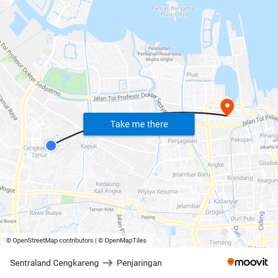 Sentraland Cengkareng to Penjaringan map