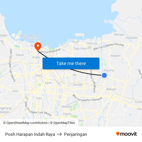 Posh Harapan Indah Raya to Penjaringan map