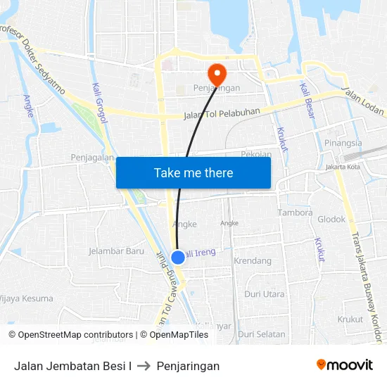 Jalan Jembatan Besi I to Penjaringan map