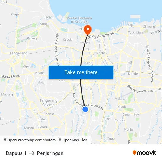 Dapsus 1 to Penjaringan map