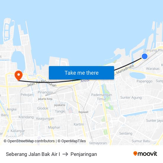 Seberang Jalan Bak Air I to Penjaringan map