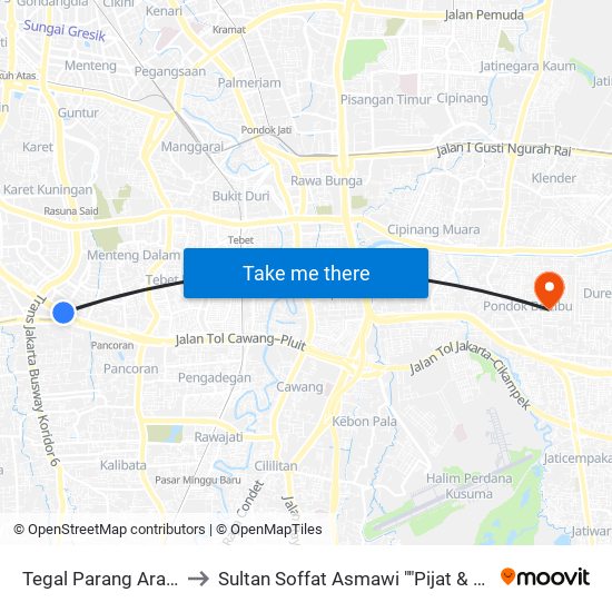 Tegal Parang Arah Timur to Sultan Soffat Asmawi ""Pijat & Urut Tulang"" map