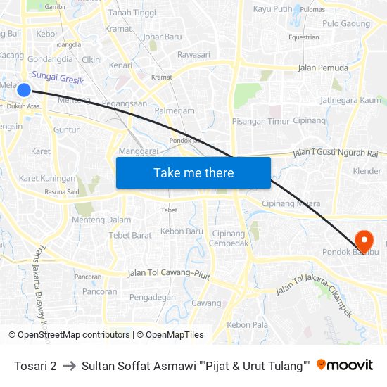 Tosari 2 to Sultan Soffat Asmawi ""Pijat & Urut Tulang"" map