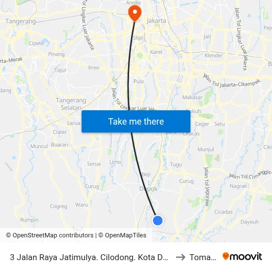 3 Jalan Raya Jatimulya. Cilodong. Kota Depok to Tomang map
