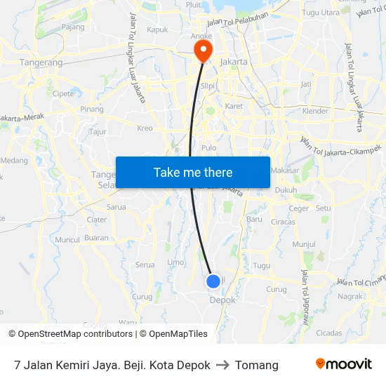 7 Jalan Kemiri Jaya. Beji. Kota Depok to Tomang map