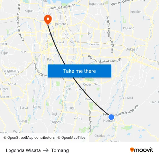 Legenda Wisata to Tomang map