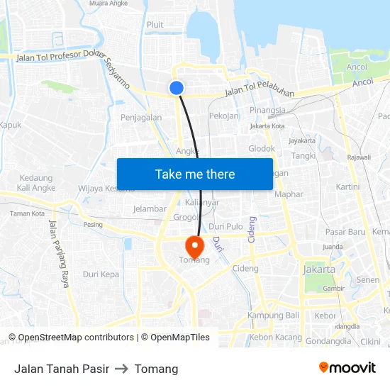Jalan Tanah Pasir to Tomang map