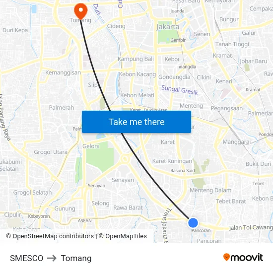 SMESCO to Tomang map