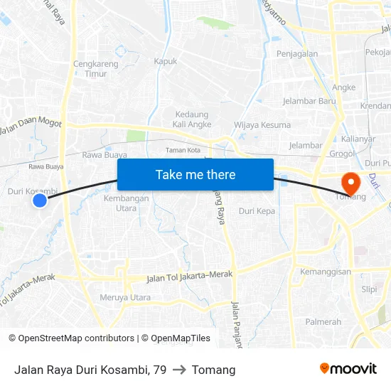Jalan Raya Duri Kosambi, 79 to Tomang map