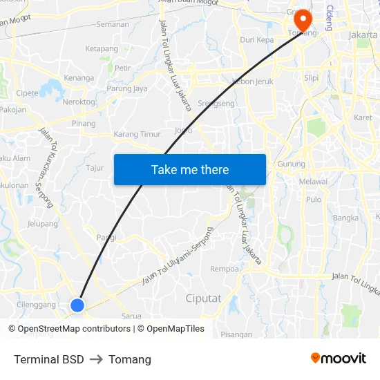 Terminal BSD to Tomang map