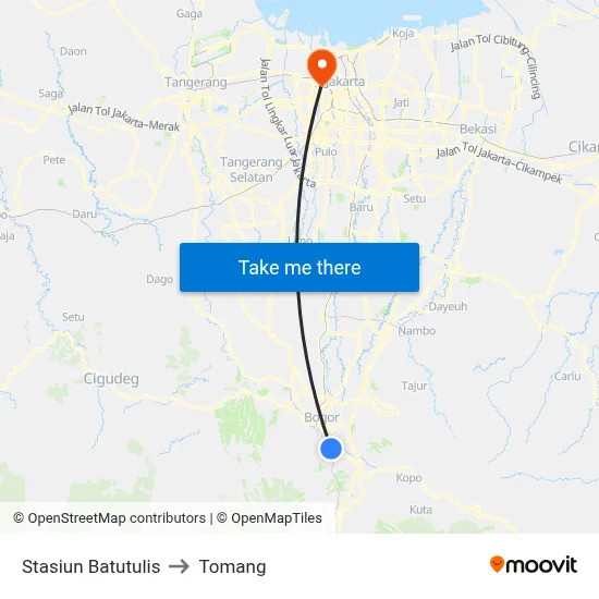 Stasiun Batutulis to Tomang map