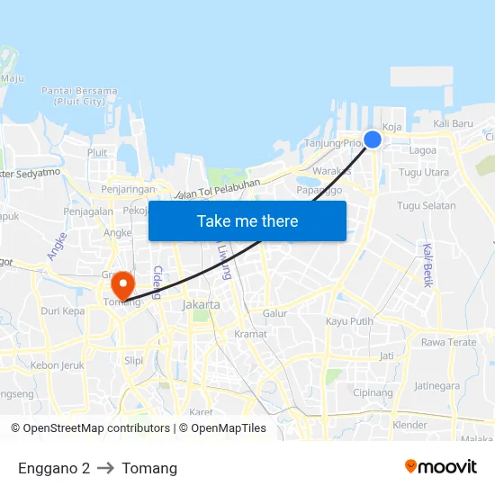 Enggano 2 to Tomang map