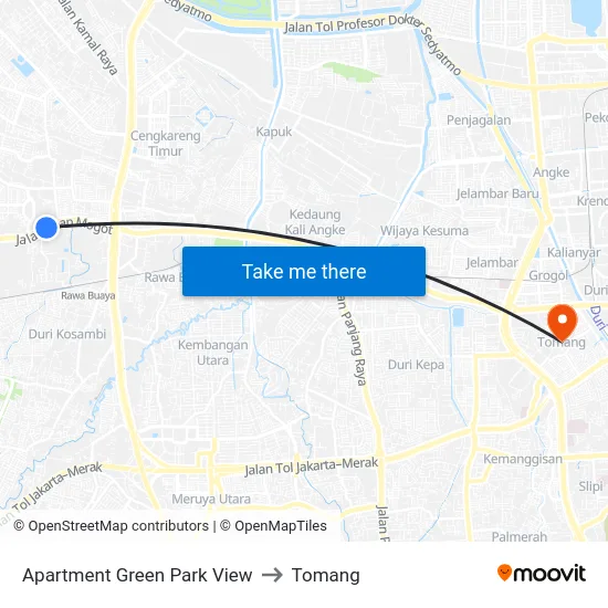 Apartment Green Park View to Tomang map