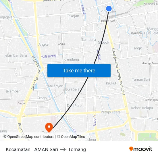 Kecamatan TAMAN Sari to Tomang map