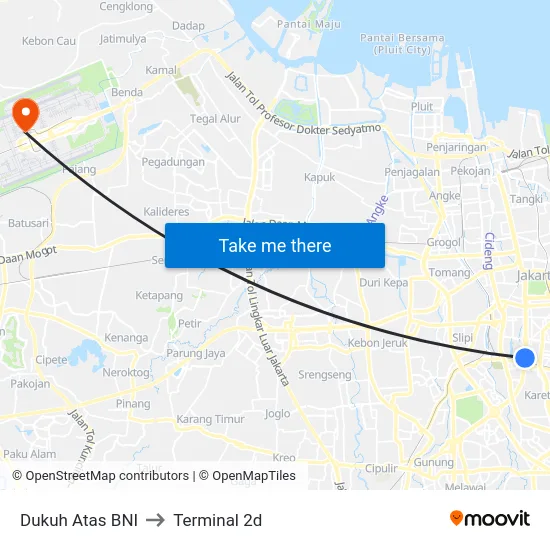 Dukuh Atas BNI to Terminal 2d map