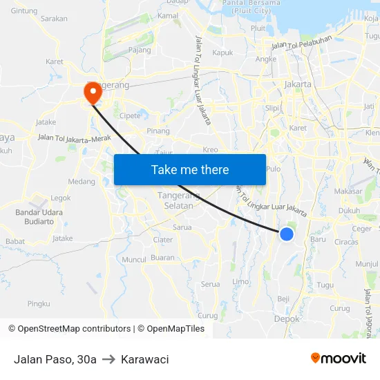 Jalan Paso, 30a to Karawaci map