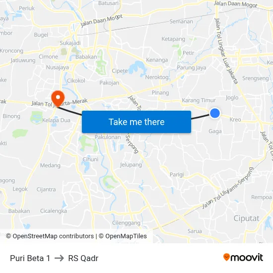 Puri Beta 1 to RS Qadr map