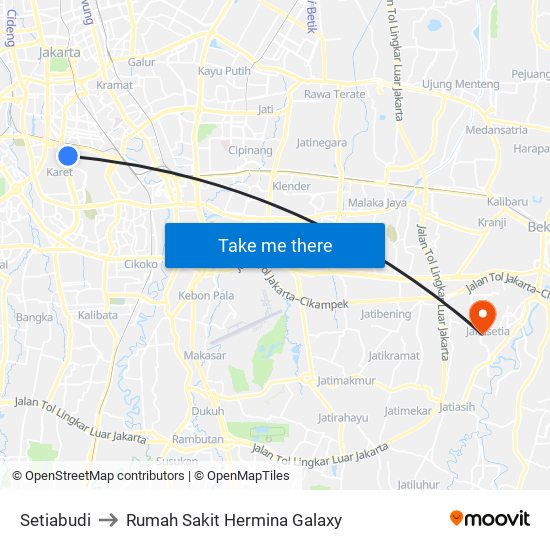 Setiabudi to Rumah Sakit Hermina Galaxy map