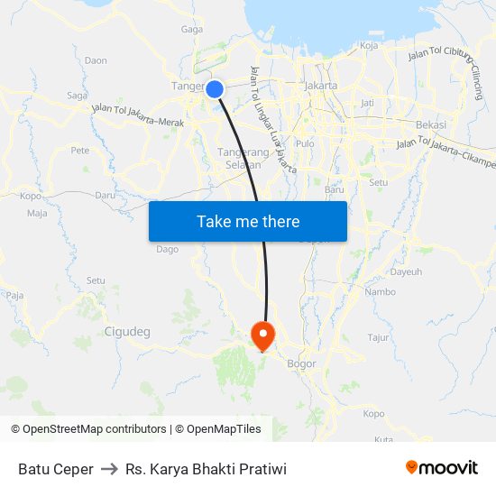 Batu Ceper to Rs. Karya Bhakti Pratiwi map