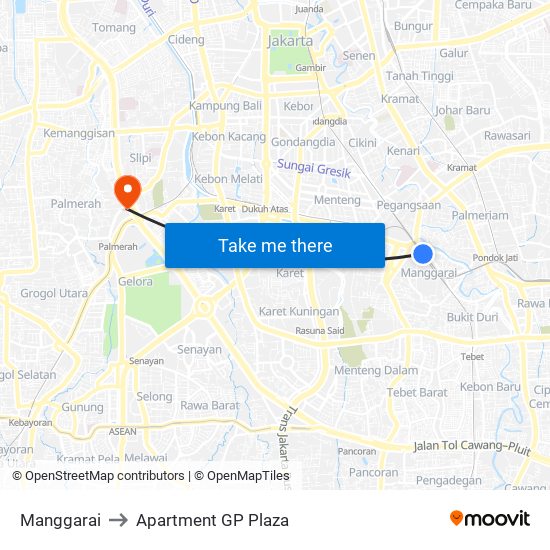 Manggarai to Apartment GP Plaza map