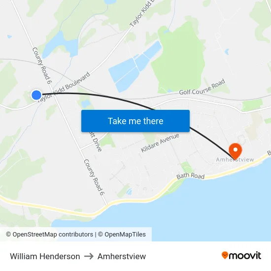 William Henderson to Amherstview map