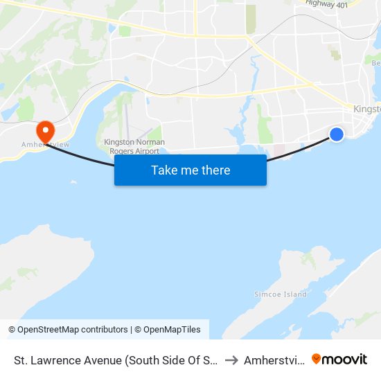 St. Lawrence Avenue (South Side Of Stuart) to Amherstview map