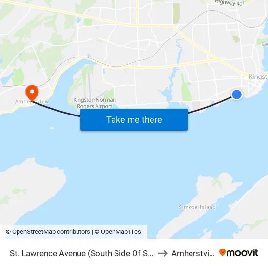 St. Lawrence Avenue (South Side Of Stuart) to Amherstview map