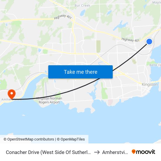 Conacher Drive (West Side Of Sutherland) to Amherstview map