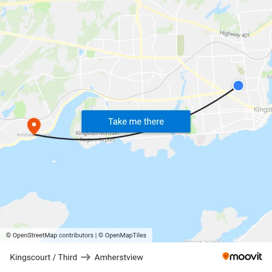 Kingscourt / Third to Amherstview map