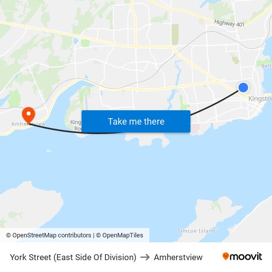 Division / York to Amherstview map