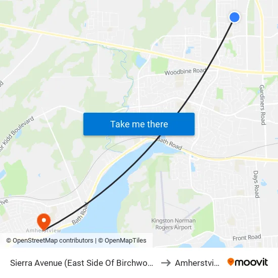 Birchwood / Sierra to Amherstview map