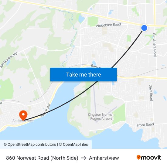 860 Norwest Road (North Side) to Amherstview map