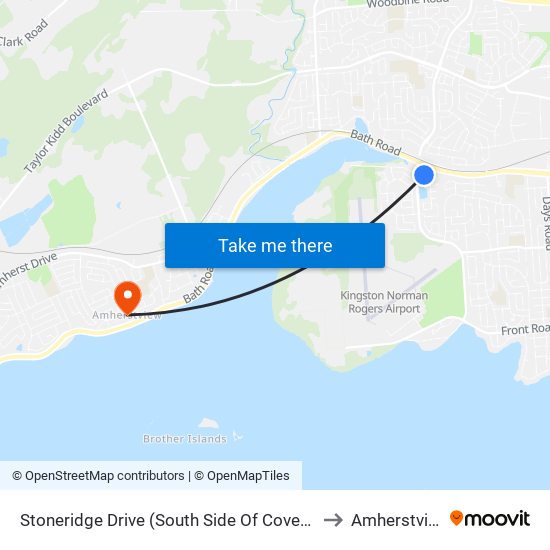 Stoneridge Drive (South Side Of Coverdale) to Amherstview map