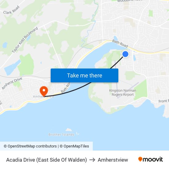 Acadia Drive (East Side Of Walden) to Amherstview map