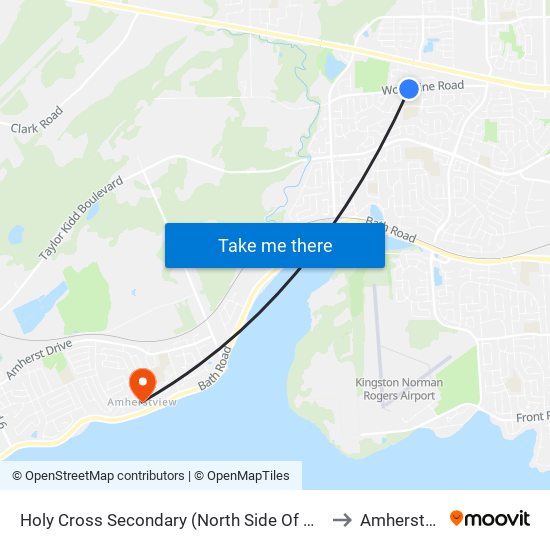 Holy Cross Secondary (North Side Of Woodbine) to Amherstview map