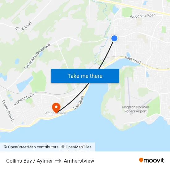 Collins Bay / Aylmer to Amherstview map