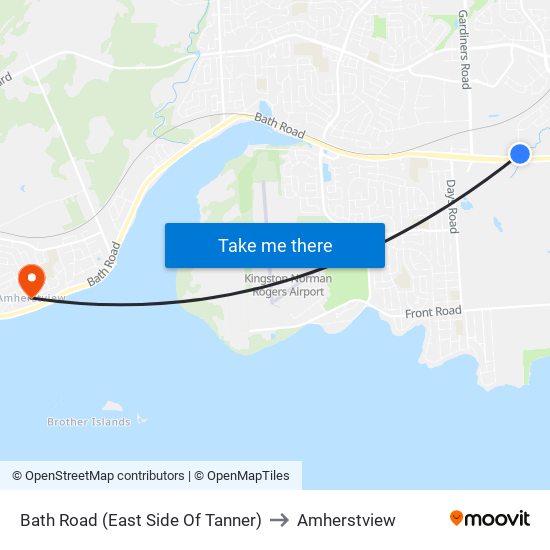 Bath Road (East Side Of Tanner) to Amherstview map