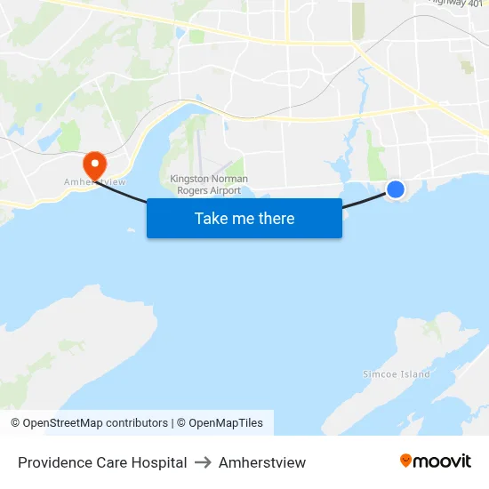 Providence Care Hospital to Amherstview map
