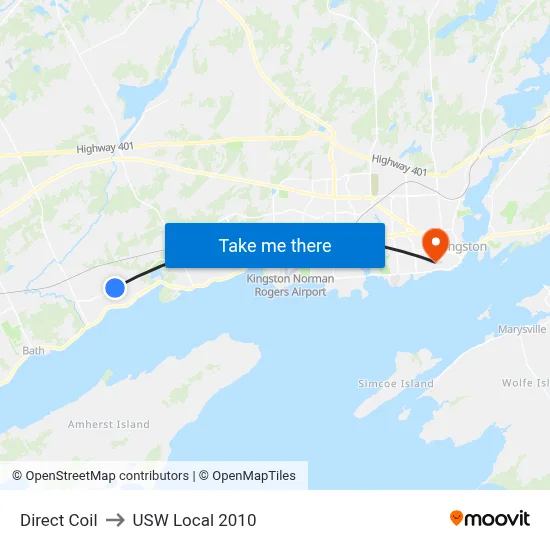 Direct Coil to USW Local 2010 map