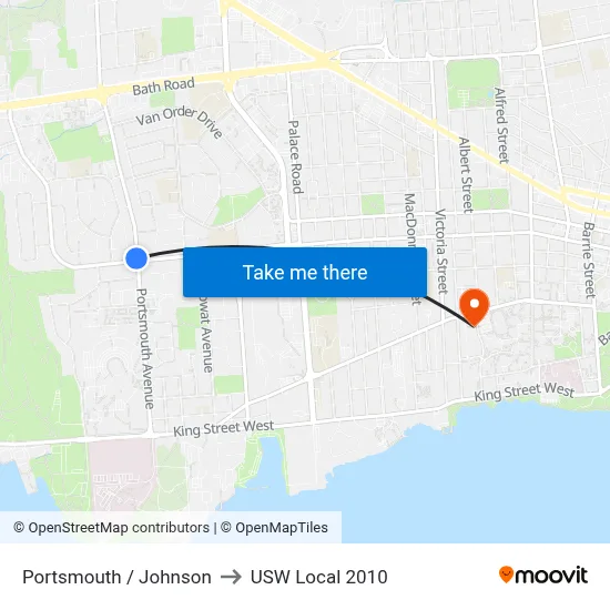 Portsmouth / Johnson to USW Local 2010 map