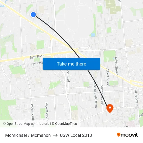 Mcmichael / Mcmahon to USW Local 2010 map