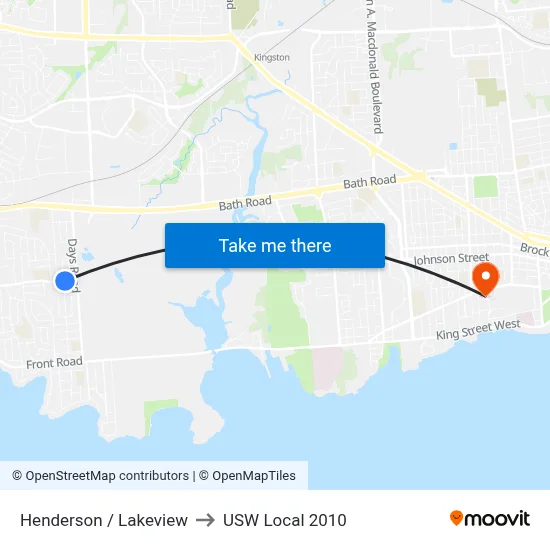 Henderson / Lakeview to USW Local 2010 map