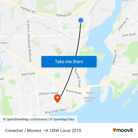 Conacher / Morenz to USW Local 2010 map